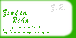 zsofia riha business card